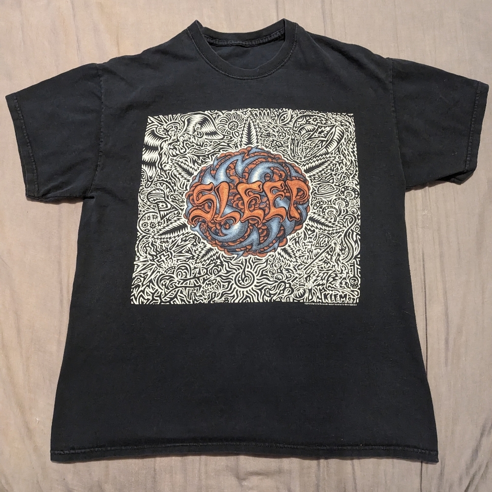 Large Black and White Sleep Holy Mountian Tee